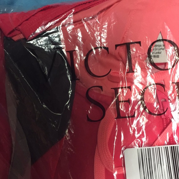 PINK Anorak Windbreaker M/L Neon Red M/L NEW - Picture 4 of 8